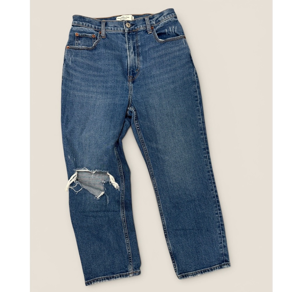 Abercrombie & Fitch Ultra High Rise Ankle‎ Straight Jeans Curve Love 28 6XS - Picture 2 of 5